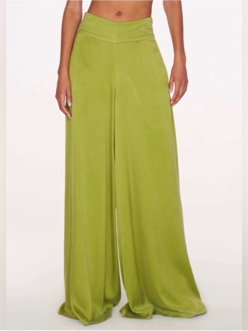 Rat & Boa Olive Green Wide-Leg Palazzo Pants